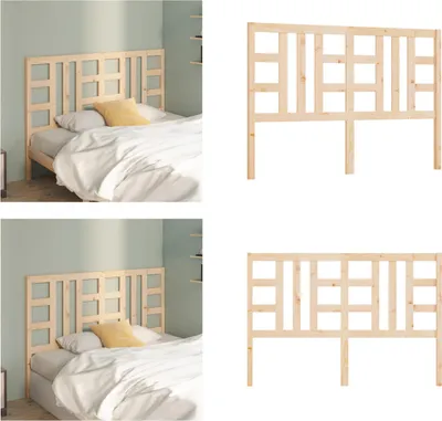 Produktbild von vidaXL Kopfteil 141x4x100 cm Massivholz Kiefer - Bettkopfteil - Bettkopfteile - Kopfteil - Holzkopfteil