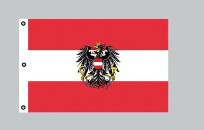 Produktbild von Riesen-Flagge: Oesterreich mit Wappen Österreich 150cm x 250cm