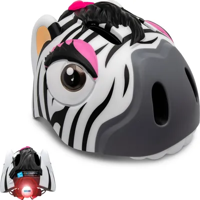 Produktbild von Fahrradhelm für Kinder | Weißes Zebra | Crazy Safety | EN1078