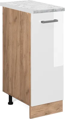 Immagine prodotto di Armadio cucina dispensa alto Vicco R-Line Bianco lucido 30 cm PL Marmo, Model 46061
