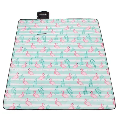 Produktbild von Picknickdecke Fleece 200 x 200cm Alufolie Campingdecke Reisedecke - Mint