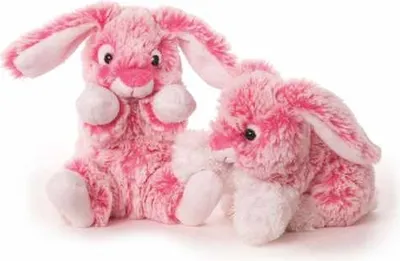 Produktbild von Inware Hase pink, sitzend 15 cm Kuschelhase