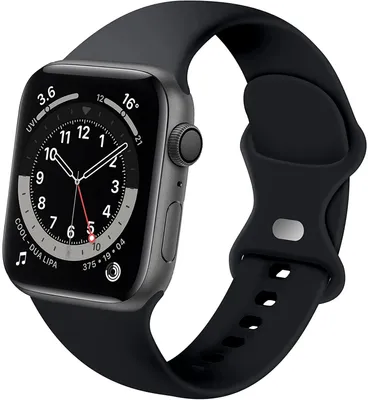Produktbild von Strap-it Apple Watch 8 Armband Silikon (Schwarz)