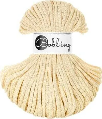 Produktbild von Baumwollkordeln - Flechtkordeln 5 mm - 50m Butter Yellow