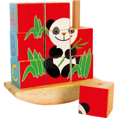 Produktbild von Legler small foot Steck-Würfelpuzzle Panda, ab 12 Monate, 8556