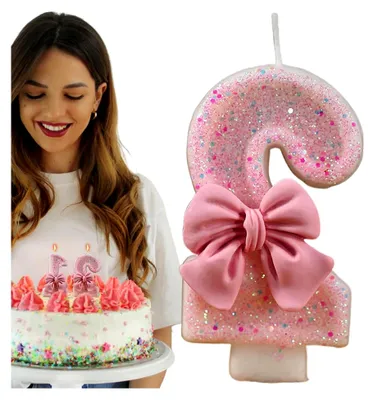 Produktbild von Geburtstagskuchen-Zahlen – Goldene Glitzer Cake Topper