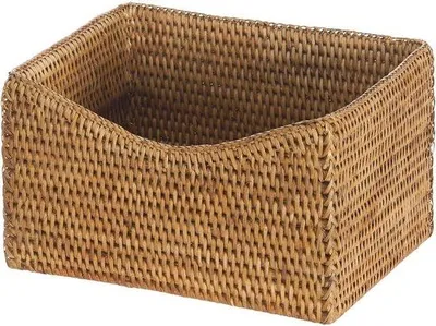 Image de Panier de rangement marron en rotin