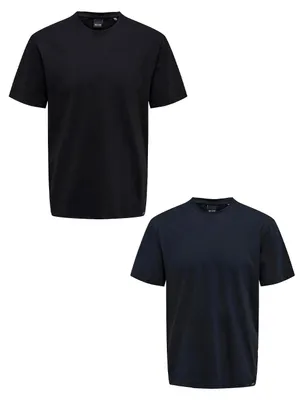 Produktbild von ONLY & SONS T-Shirt 2er-Set Rundhals Kurzarm Größe: S