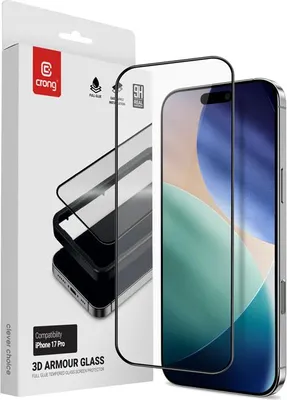 Obrázok produktu pre Crong 3D Armour Glass, Apple, iPhone 17 Pro, Odolné proti poškriabaniu, Protinárazový, 1 kusov