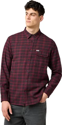 Immagine prodotto di Wrangler 112371522 Camicia a maniche lunghe dal taglio rilassato Red L Uomo Red L