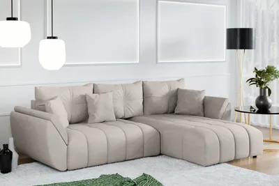 Produktbild von AX LIVING Ecksofa mit Schlaffunktion Antalya L Sofa Beige 280 cm