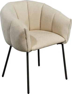 Produktbild von Armlehnstuhl >Pina< (2er Set) in beige, schwarz - 70x78x63 (BxHxT)