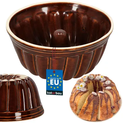 Kuchenform Ø 27 mm, 4 Liter, Keramik, braun