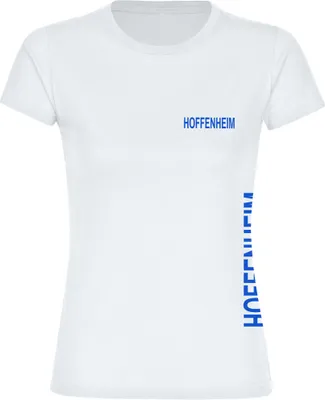 Produktbild von multifanshop Damen T-Shirt - Hoffenheim - Brust & Seite, weiß, Größe L