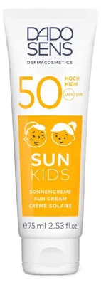 Produktbild von DADO SENS SONNENCREME KIDS SPF 50, Sonnenschutzcreme, Körper, Tube, Schutz, Empflindliche Haut, 75 ml