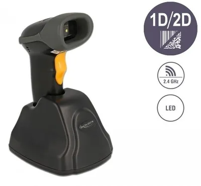 Image de Delock Scanner code-barres 2,4 GHz 1D et 2D avec station de charge