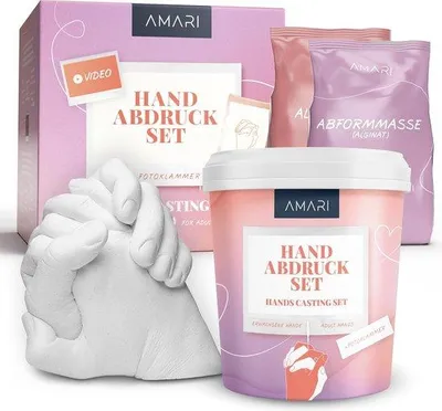 Produktbild von Famanu Handabdruckset für Paare - 3D Gipsabdruckset für besondere Anlässe