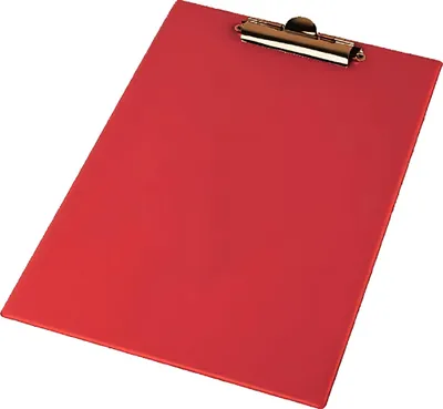 Produktbild von Klemmbrett Schreibplatte A4 economy PVC-Folie leinengeprägt farbig rot