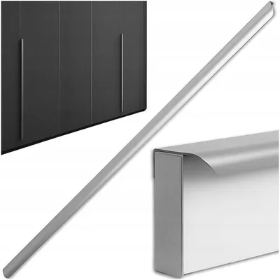 Produktbild von Möbelgriff GTV HEXA LONG 1200, schwarz, lang, für Kanten, UA-HEXA-1200-20M