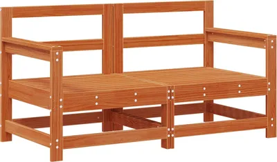 Immagine prodotto di vidaXL Divano angolare da giardino in legno di pino massiccio marrone cerato