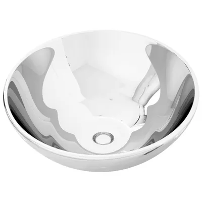 Obrázek produktu pro vidaXL Umyvadlo 32,5 x 14 cm keramické stříbrné