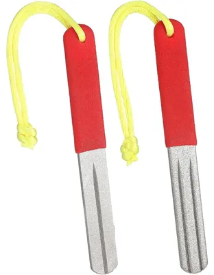 Produktbild von 2 Stück Angelhaken Schärfer, Schleifstein für Angelhaken, Fischhakenschärfer, Dartspitzen Schleifer, für Outdoor Angeln(Rot)