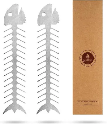 Image de Brochettes en acier inoxydable de 26 cm, épaisseur 2 mm, pour la viande, le poisson et les légumes