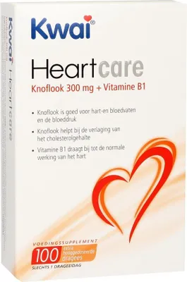 Imagen del producto de Kwai Heartcare: Ajo 300 mg + Vitamina B1, 100 tabletas