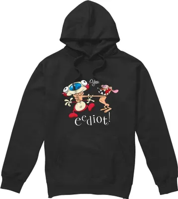Immagine prodotto di Ren & Stimpy - Felpa con cappuccio "You Eediot" per uomo TV8742 (S) (Nero)