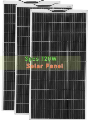 Obrázek produktu pro Flexibilní solární panel, vysoká účinnost 24 %, lehký a přenosný, 360 W