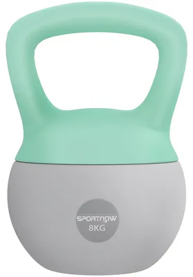 Immagine prodotto di Elzusha - Kettlebell imbottita da 4 a 12 kg con manico antiscivolo, ideale per l'allenamento della forza e per l'uso in casa
