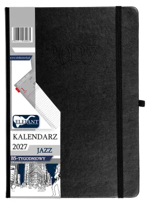Obrázek produktu pro Kalendář Jazz 2027, formát B5, týdenní, černý