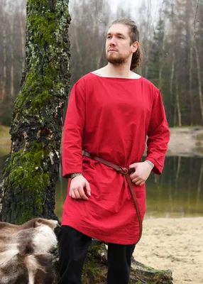 Produktbild von Langarm-Tunika aus Baumwolle, rot : XXL Größe: XXL