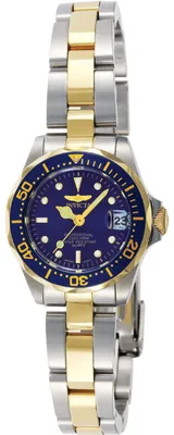 Obrázek produktu pro Invicta Pro Diver 8942 Dámské Hodinky - Quartz Hnutí - Nerezová Ocel s Modrým Ciferníkem - 24 mm