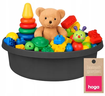 Produktbild von Hoga Runde Kunststoffschale Universell 14L Schwarz