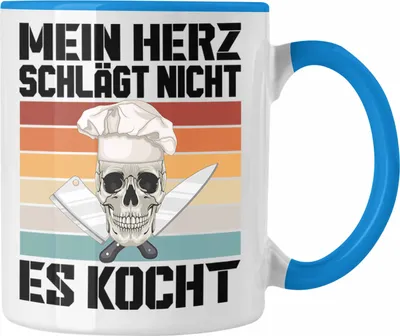 Produktbild von Trendation - Koch Geschenke Männer Tasse Lustig Geschenk für Koch Köchin Geschenkidee (Blau)