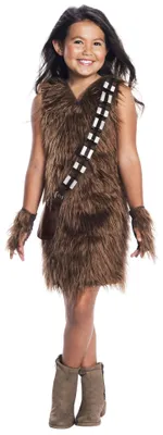 Produktbild von Star Wars Chewbacca Kostümkleid Fasching Karneval Kindergröße: 122-128