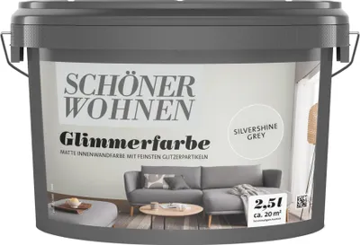 Produktbild von Schöner Wohnen Glimmerfarbe Silvershine Grey 2,5 L matt
