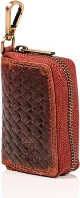 Produktbild von MATADOR BARI Schlüsselmäppchen aus Leder mit Geschenkbox, RFID Schlüsseletui Damen, Autoschlüssel Hülle, Kartenfach, Karabiner Luxus Etui Premium Set!