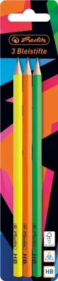 Produktbild von Herlitz Neon Art, HB, Grün, Orange, Gelb, Dreieckig, Kunst, Hobby, Sichtverpackung, 3 Stück(e)