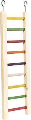 Produktbild von Duvo+ Vogelspielzeug aus Holz, 46 x 12,8 x 2 cm, zum Knabbern, mit 2 Haken