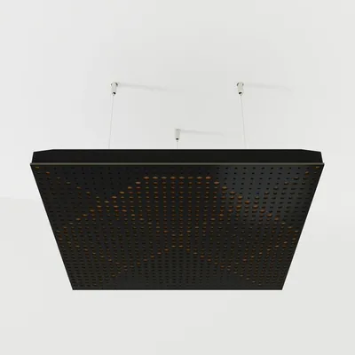 Immagine prodotto di Set di 4 pannelli acustici WILDS in velluto, 50x50x5 cm, nero/oro