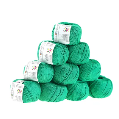 Produktbild von Strickgarn Baumwolle Pearl 50g #432 grün
