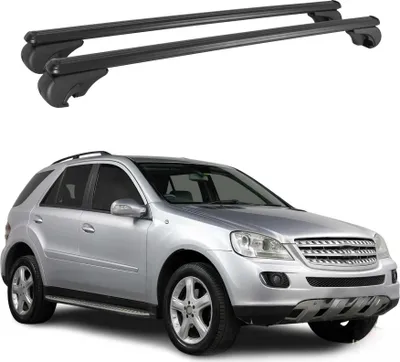 Image de Barres de toit Transversales pour Mercedes Classe M W166 2011-2015 Alu Argent