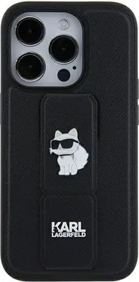 Image de Karl Lagerfeld Klhcn61Gsachpk Iphone 11 / Xr 6.1 Czarny/Black Hardcase Gripstand Saffiano Choupette Pins