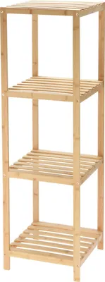 Obrázok produktu pre Bambusová polica, 4 poschodia, 110 cm