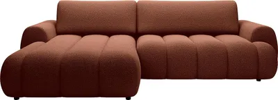 Produktbild von Ecksofa mit Schlaffunktion - Ecke links - Stoff - Terrakotta - FRIDORA