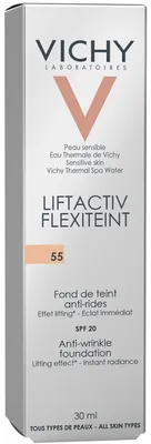 Produktbild von Vichy Liftactiv Flexiteint, Pumpenflasche, Beige, Anti-Aging, Anheben, Glättend, Natürlich, AQUA / WATER - DIMETHICONE - PHENYL TRIMETHICONE - ETHYLHEXYL METHOXYCINNAMATE - CYCLOHEXASILOXANE..., 30 ml