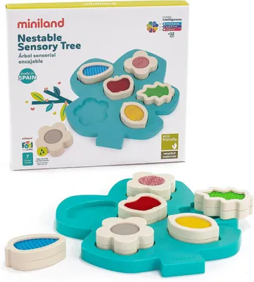 Productafbeelding van Insteekbare sensorische boom - Sensorisch speelgoed voor baby's van 12 tot 24 maanden - Gemaakt in Spanje van gerecyclede en recyclebare materialen