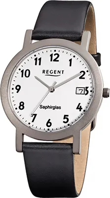 Produktbild von Regent Titan Herren Uhr F-690 Quarzuhr Armband schwarz D2URF690